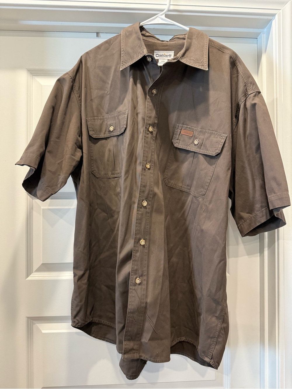 Carhartt Short-Sleeve Work Shirt Jacket in Brown